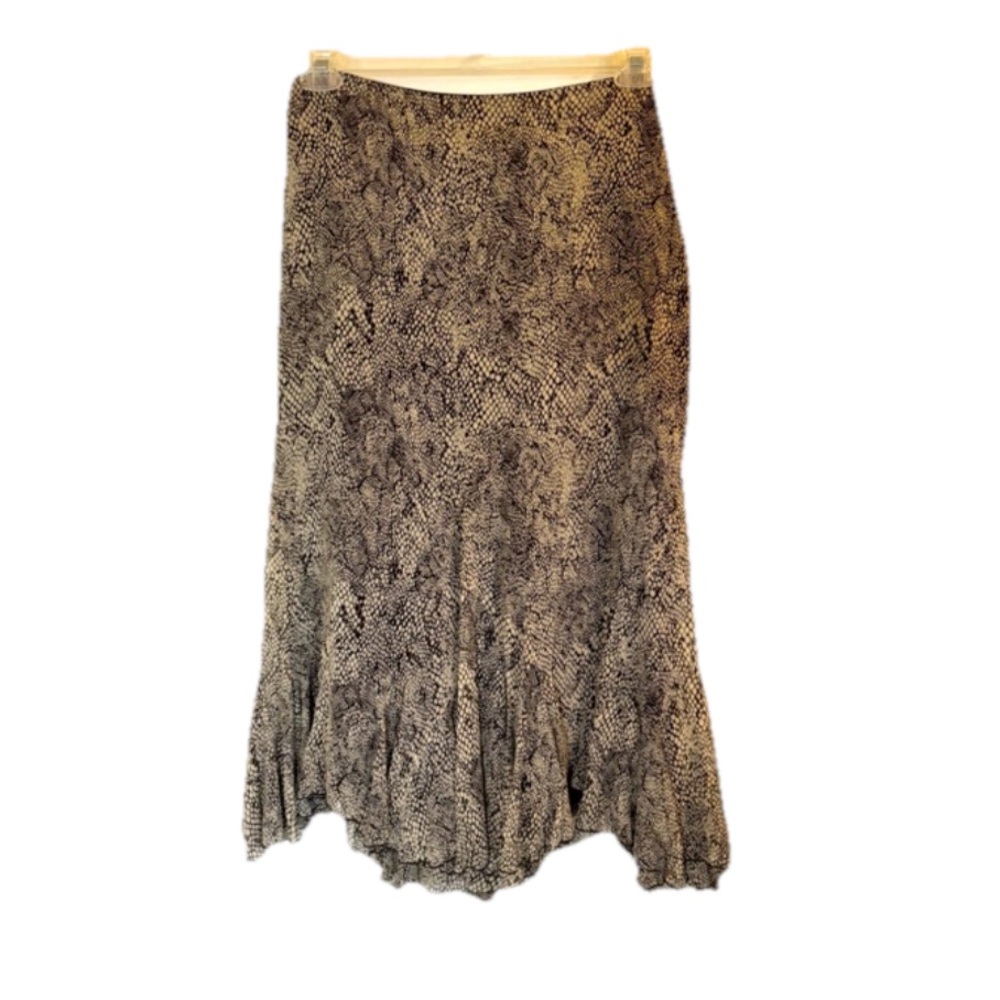 Vintage Dana Buchman Silk Snakeskin Print Midi Skirt Size 6” - Picture 3 of 5